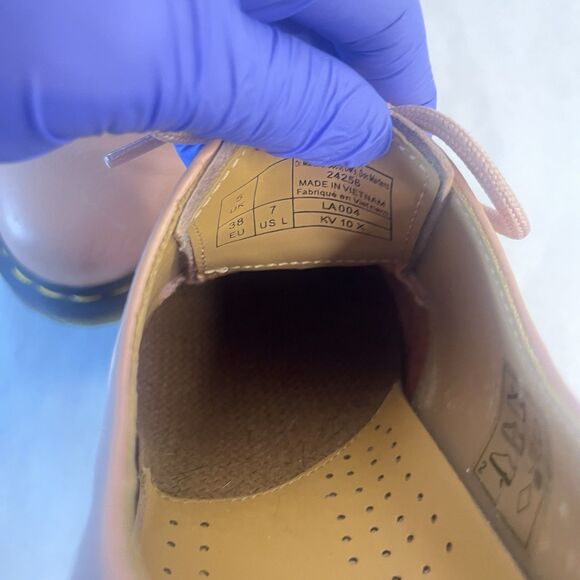 Dr. Martens 24256 Virginia Beige Pink Oxford Shoes Women's Size 7 - Picture 9 of 16